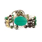 Handmade Bracelet THIN Green Onyx