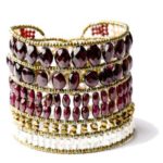 Handmade Bracelet MONOCROMO Garnet