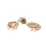 Handmade earrings Crown Pink