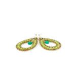 Handmade Earrings GOUTTE Green