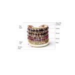 Ziio jewels LEGENDE BRACELET MONCROMO GARNET