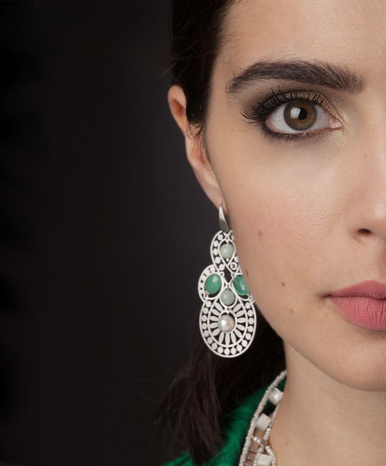 handmade-earring-byzance-green-ziio