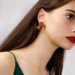 Earrings GOIABA BOTTONE SMALL ORANGE
