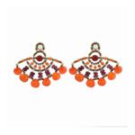 Earrings Abanico Orange