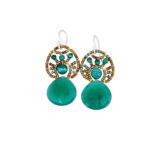 Ziio-jewels-Earrings Heart moghul Green-1024-c