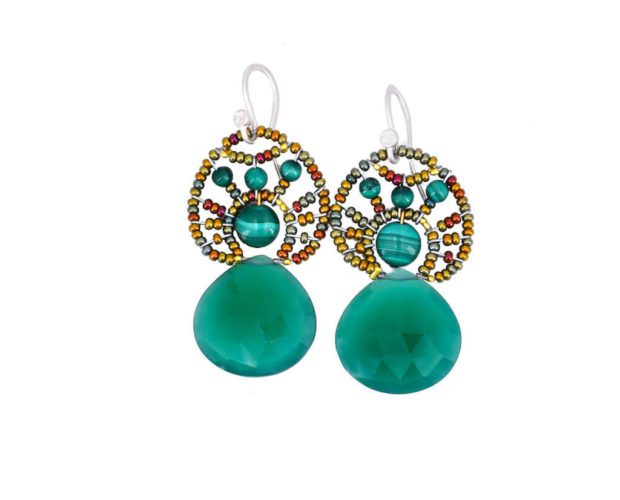 Ziio-jewels-Earrings Heart moghul Green-1024-c