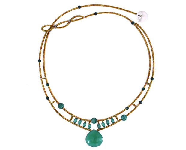 Ziio-jewels-Necklace HEART Green