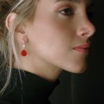 Earrings HEART Small Orange