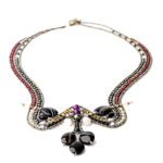 Handmade Necklace Orchid Black