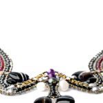 Handmade Necklace Orchid Black