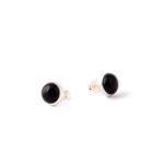Earrings Satellite Cabochon Black Onyx-Ziio Jewels