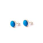 Earrings Satellite Cabochon Turquoise-Ziio Jewels