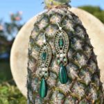 Earrings Rha Malachite-ananas-Ziio-Jewels