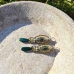 Earrings Rha Malachite - Ziio-Jewels