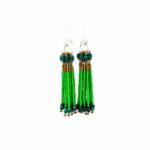 Earrings Pompon Green - Ziio Jewels