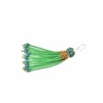 Earrings Pompon Mono Green - Ziio Jewels