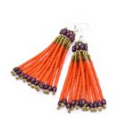 Ziio-jewels-Earring-pompon-Orange