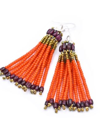 Ziio-jewels-Earring-pompon-Orange