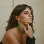 Earrings POMPON Mono Green