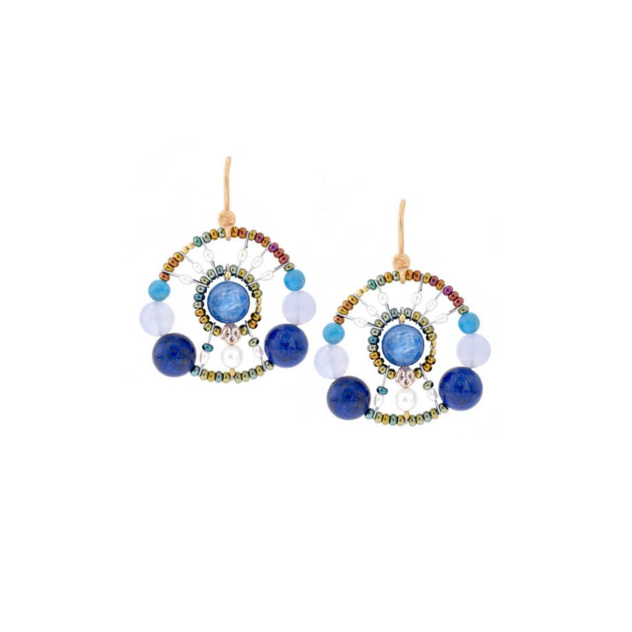 Earrings Shinju Blu Small - Ziio Jewel