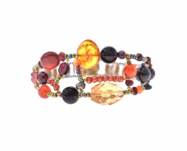 BRACELET SHINJU GARNET -front - Ziio Jewels