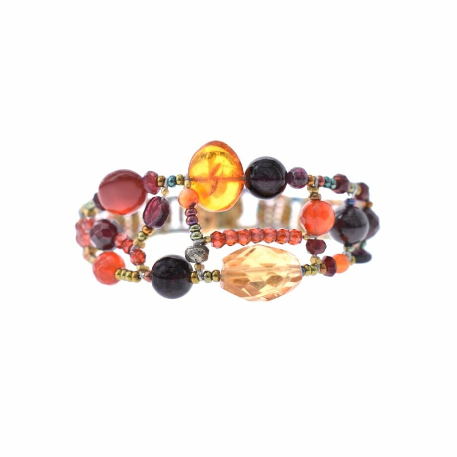 BRACCIALE SHINJU GARNET -front - Ziio Jewels