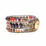 BRACELET SHINJU LIBERTY GARNET - SIDE - Ziio Jewels