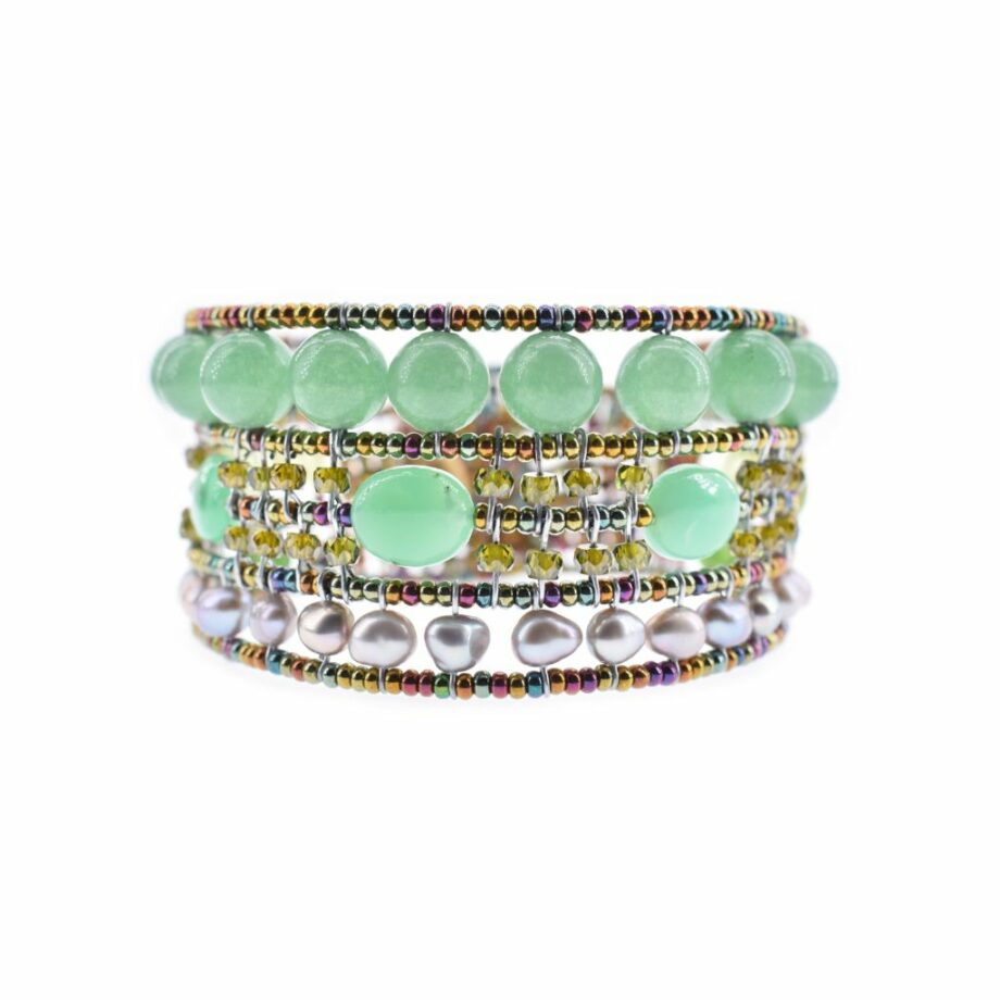 BRACCIALE SHINJU LIBERTY GREEN - Ziio Jewels