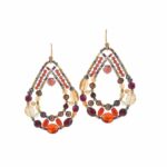 EARRINGS SHINJU GARNET - front - Ziio Jewels
