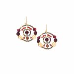 EARRINGS SHINJU SMALL GARNET - front - Ziio Jewels