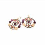 EARRINGS SHINJU SMALL GARNET - Ziio Jewels