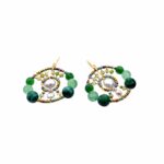 EARRINGS SHINJU SMALL GREEN - Ziio Jewels
