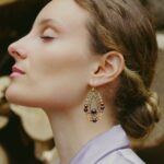 Earrings Shinju Comet Garnet_2