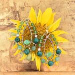 Earrings Shinju Comet Green Ziio-Jewels