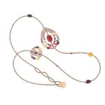 PENDANT SHINJU LARGE GARNET - Ziio Jewels