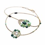 PENDANT SHINJU LARGE GREEN - Ziio Jewels