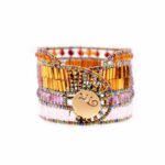 Bracelet Golden Spirit -Front- bottone Dorato-Ziio Jewels
