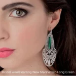 Earrings-New-Manhattan-Long-Green