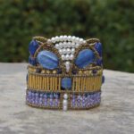Bracelet-Doree-BLU-pietra-Boboli-Firenze-Ziio-Jewels