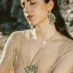 Earrings - Brooch Bombay Azul - Ziio Jewels