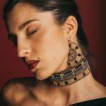 Chocker and Earrings Bombay Black - Ziio Jewels