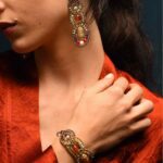 Raja-Orange-Earrings - Ziio Jewels