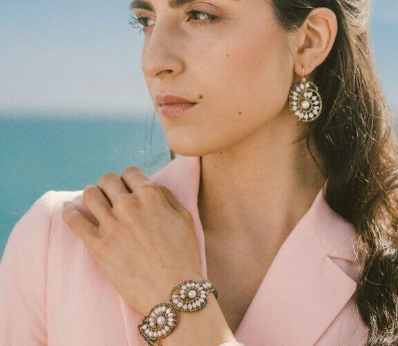 Earrings Shell Pearl- Bracelet Shell Pearl - ziio Jewels