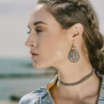 Earrings TABIZ Blu Gancio -Necklace Giro Zirco Blu - Ziio Jewels