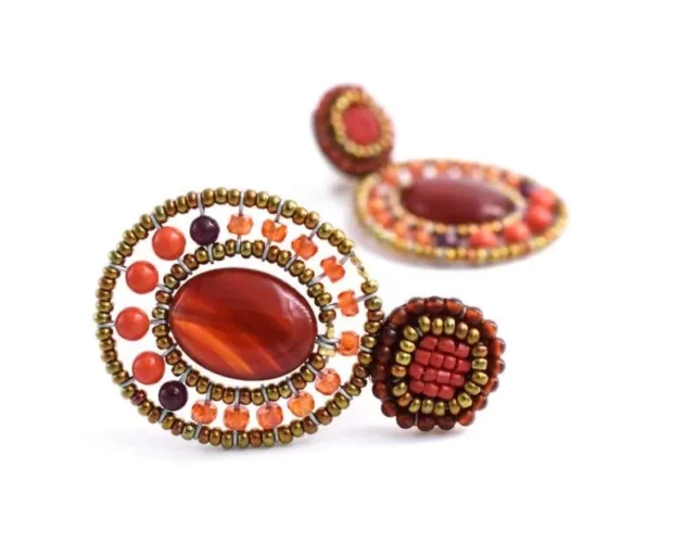 EARRING-GOIABA-ORANGE - Ziio Jewels