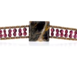 Bracelet Arkanis SQUARE wood-dtail-front by Ziio Jewels