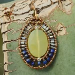 Earrings ARKANIS Ovale Vesuvianite - Ziio Jewels