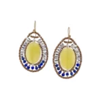 Earrings Arkanis Ovale Vesuvianite