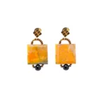 Earrings Arkanis Square Bumble Bee by Ziio Jewels