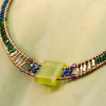 Necklace ARKANIS Square Vesuvianite - Ziio Jewels